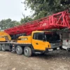 Unit Mobile Crane SANY STC500 50 Ton — Sewa Crane Jatiuwung Tangerang Close-up unit mobile crane SANY STC500 50 ton milik PT Asanindo Jaya Abadi — tersedia untuk sewa crane di kawasan industri Jatiuwung dan Kota Tangerang